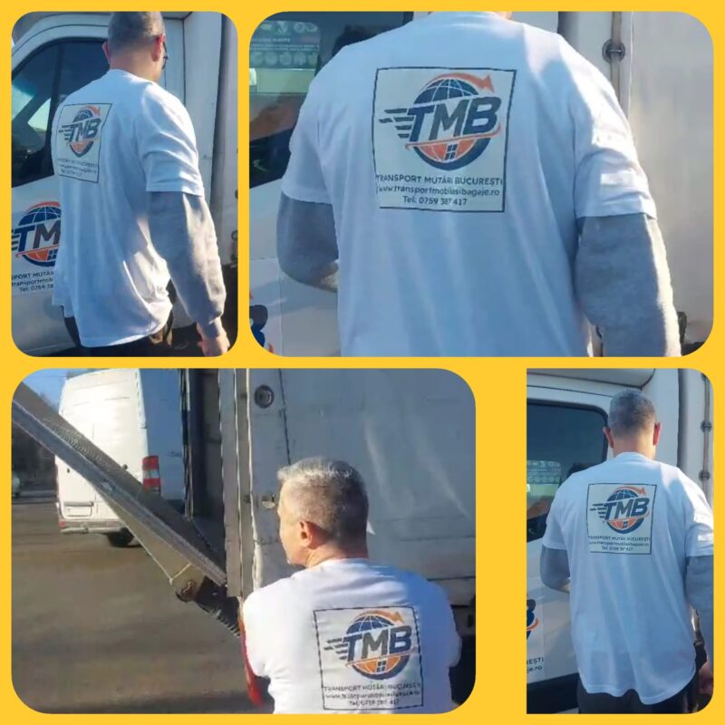 Poaza cu echipa transportmobilasibagaje si camion dotata cu lift